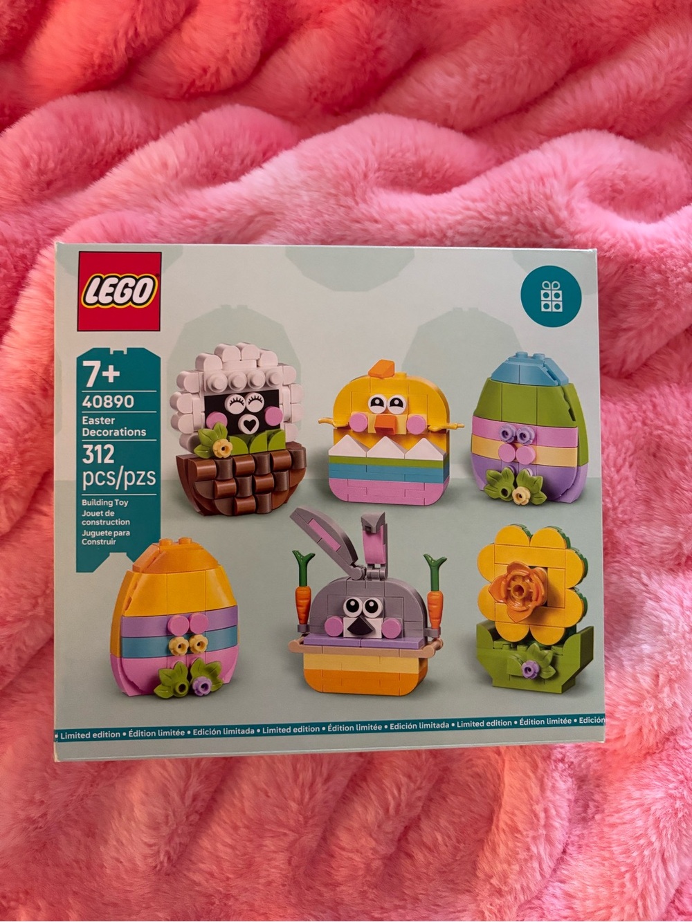 LEGO Easter Decorations - Pink, Yellow & Green